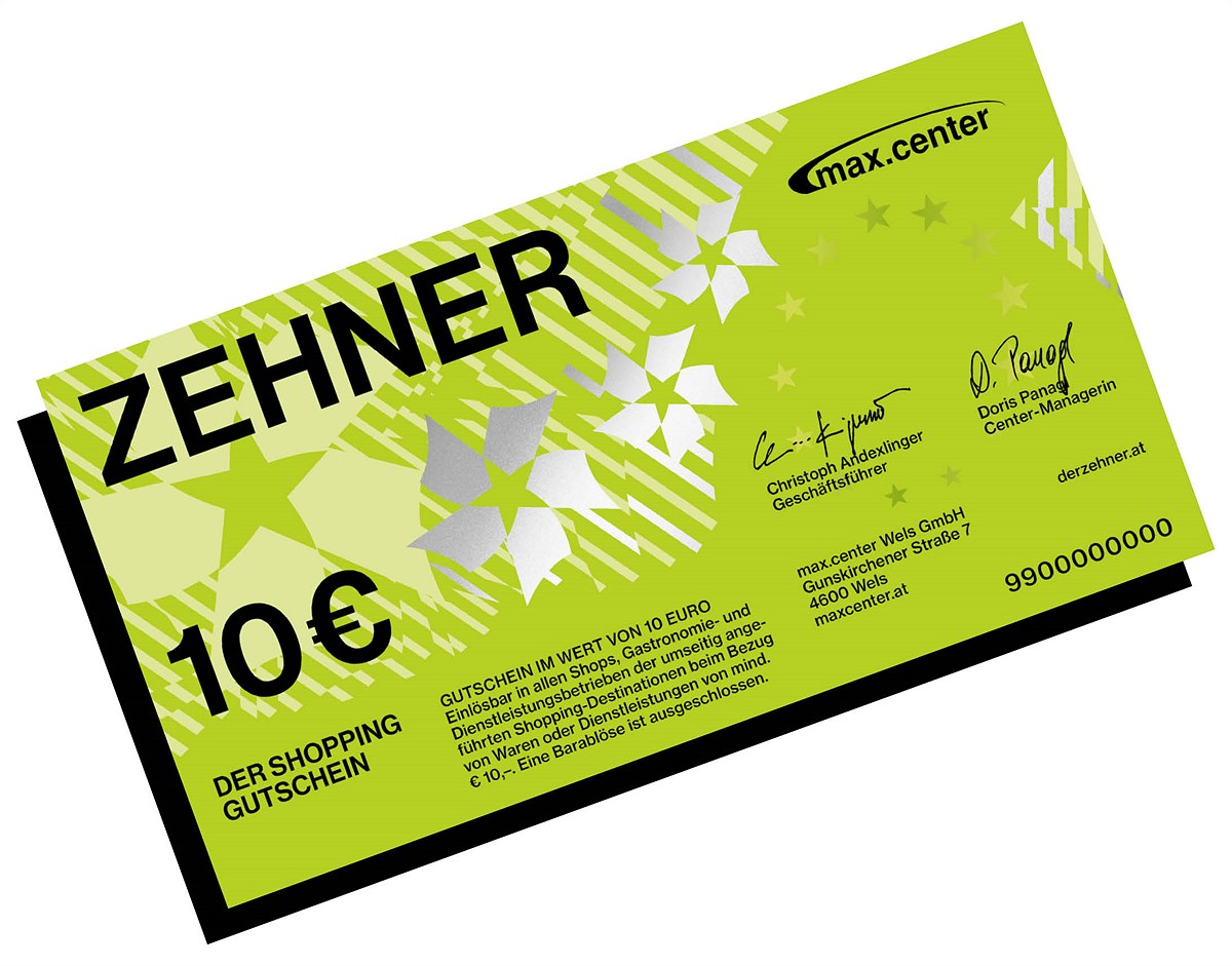 Zehner Shopping-Gutschein